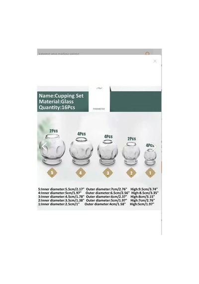 Medikaltec Cam Masaj Kupa Seti 16 Adet 2 Pcs 5
