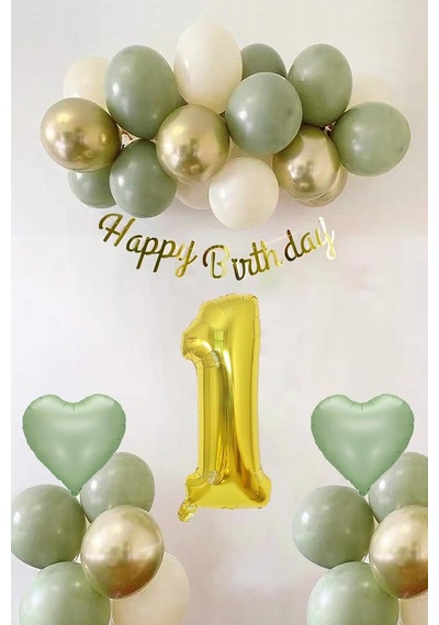 Oturan Kalpli Ayi Folyo Balon Yeşil Genel