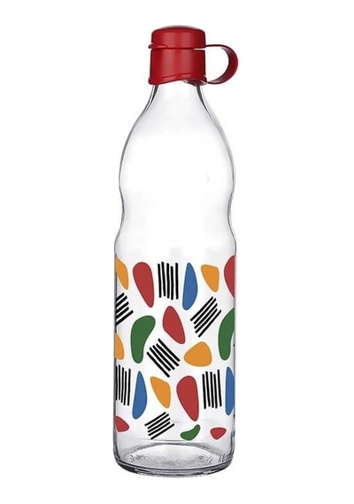 Frido Desenli Cam Suluk 1000 Ml Renkli