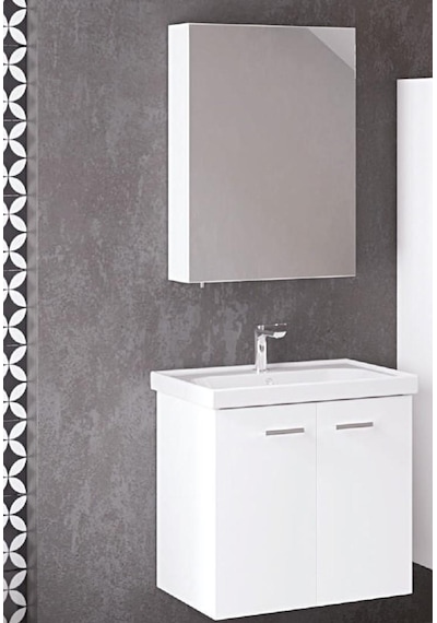 Denko Terra 60 Cm Mdf Beyaz Banyo Dolabı Takımı Beyaz Denko Terra 60 Cm Mdf Beyaz Banyo Dolabı Takımı Beyaz