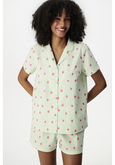Penti Açık Yeşil Summer Breeze Pamuklu Gömlek Şortlu Pijama Takımı A.yesıl