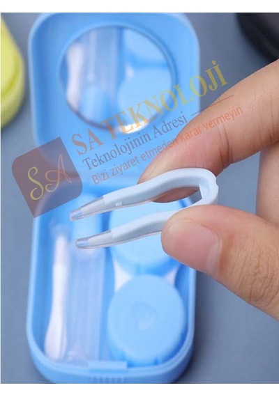 Lens Kutusu Ve Takma Aparatı Seti Aynalı Mini Mavi