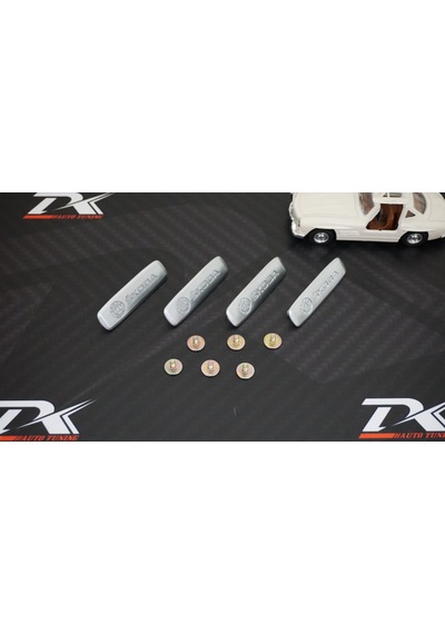 Skoda Logo Krom Metal Paspas Vidalı Logo 4 Lü Set