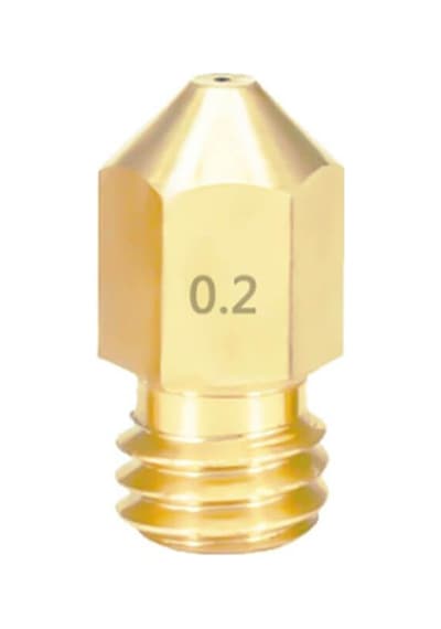 Koodmax 5 Adet 3d Printer Yazıcı Mk8 Extruder 1.75mm / 0.2mm Baskı Kafası Pirinç Nozzle