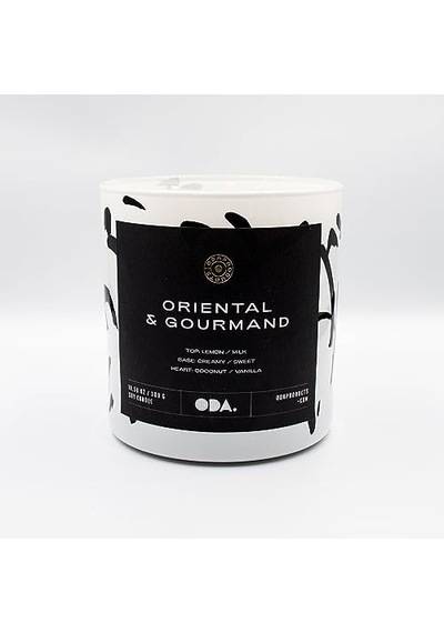 Oriental & Gourmand - Oryantal & Gurme Dekoratif Desenli Soya Mumu I 300 Gr Renkli Siyah