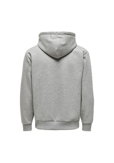 Only & Sons - Erkek Gri Hoodie Sweatshirt - 22018685 Açık Gri Melanj