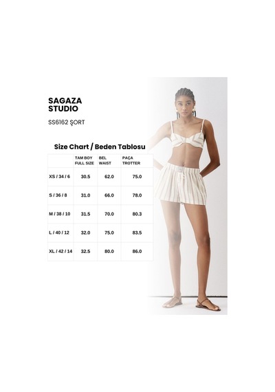 Sagaza Studio Ss6162 Beli Lastikli Bağlamalı Mini Şort Kahve