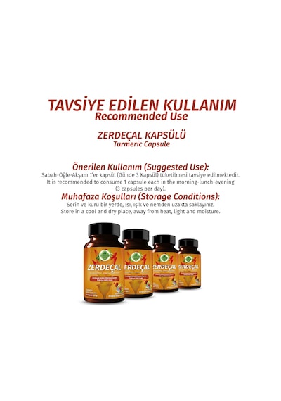 Gökçek Şifa Zerdeçal (Turmeric Capsule) 60 Kapsül