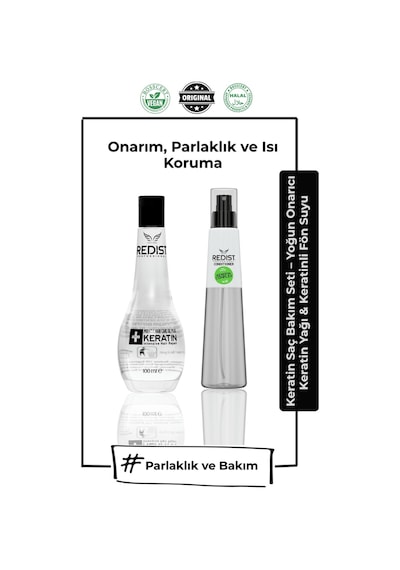 Redist Miracle Keratin Resistance Force Saç Bakım Yağı 100 ML + Redist Fön Suyu 50 ML