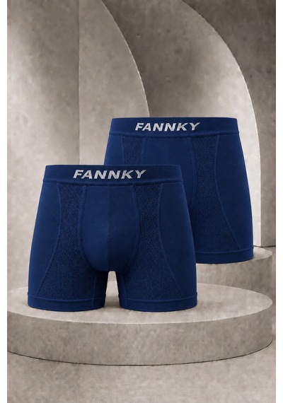 Fit Women Erkek Casual Comfort Günlük 2 Li Lacivert Boxer