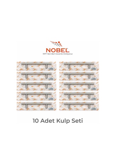 192 Mm Metal Mobilya Kulpu Mutfak Dolap Çekmece Kulpu, Modern Dekoratif Kulp Seti 10 Adet Inox