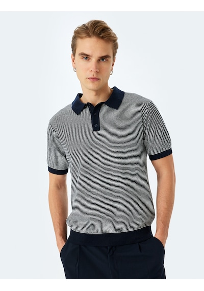 Koton Polo Yaka Pamuklu Çizgili Kısa Kollu Triko Tişört Lacivert Çizgili 5sam70032ht Lacivert Çizgili Koton Polo Yaka Pamuklu Çizgili Kısa Kollu Triko Tişört Lacivert Çizgili 5sam70032ht Lacivert Çizgili