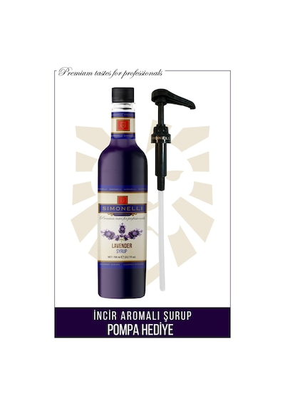 Simonelli Kahve ve Kokteyl Şurubu Lavanta Aromalı 700 ML + Pompa