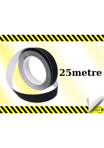 Lorex Merdiven Kaydırmaz Bant 25mm 25 Metre Siyah