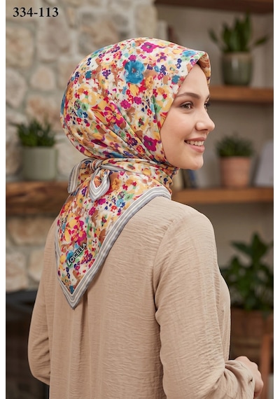 Locella Lo'cella Soft Pamuk Eşarp 334-113 Çok Renkli