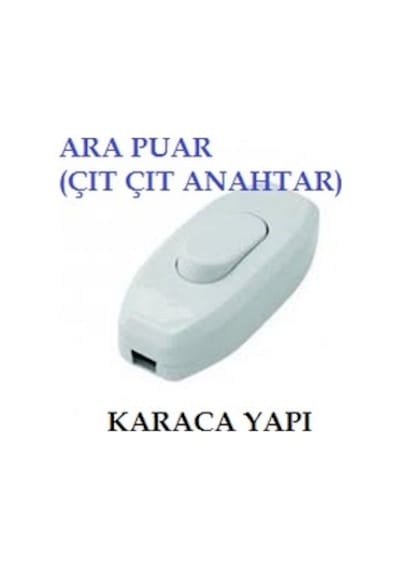 Ara Puar Çıt Çıt Anahtar Kablo Üzeri Düğme
