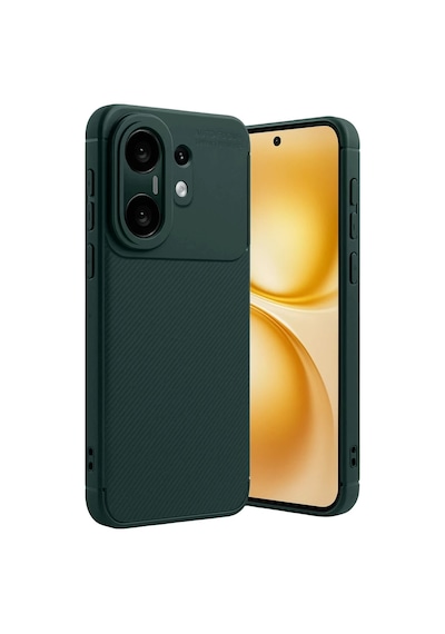 Vivo X200 Fe Uyumlu Auto Focus Karbon Kapak - Koyu Yeşil