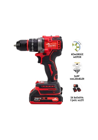 Dawreek 10 MM Red Kömürsüz Vidalama