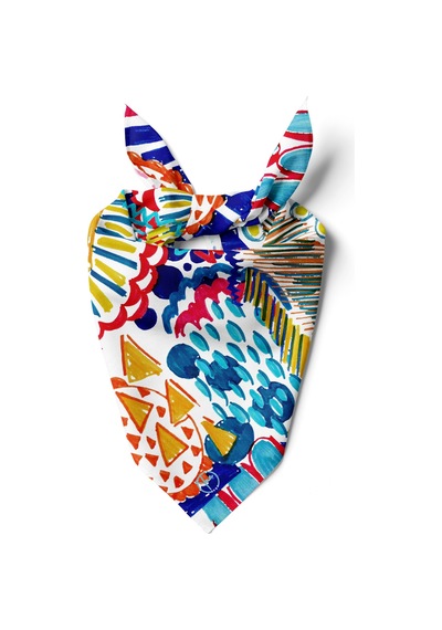 Viva Vibe Desen 55x55cm Bandana/fular Çok Renkli