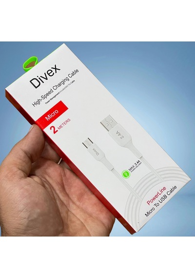 Divex 2.4a Micro Usb Hızlı Şarj Data Kablosu 2 Metre Dc-120