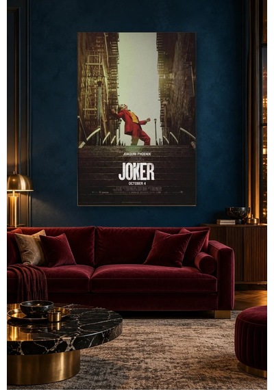 Fida Merdivenlerde Dans Eden Joker Film Afişi Canvas Tablo Çok Renkli