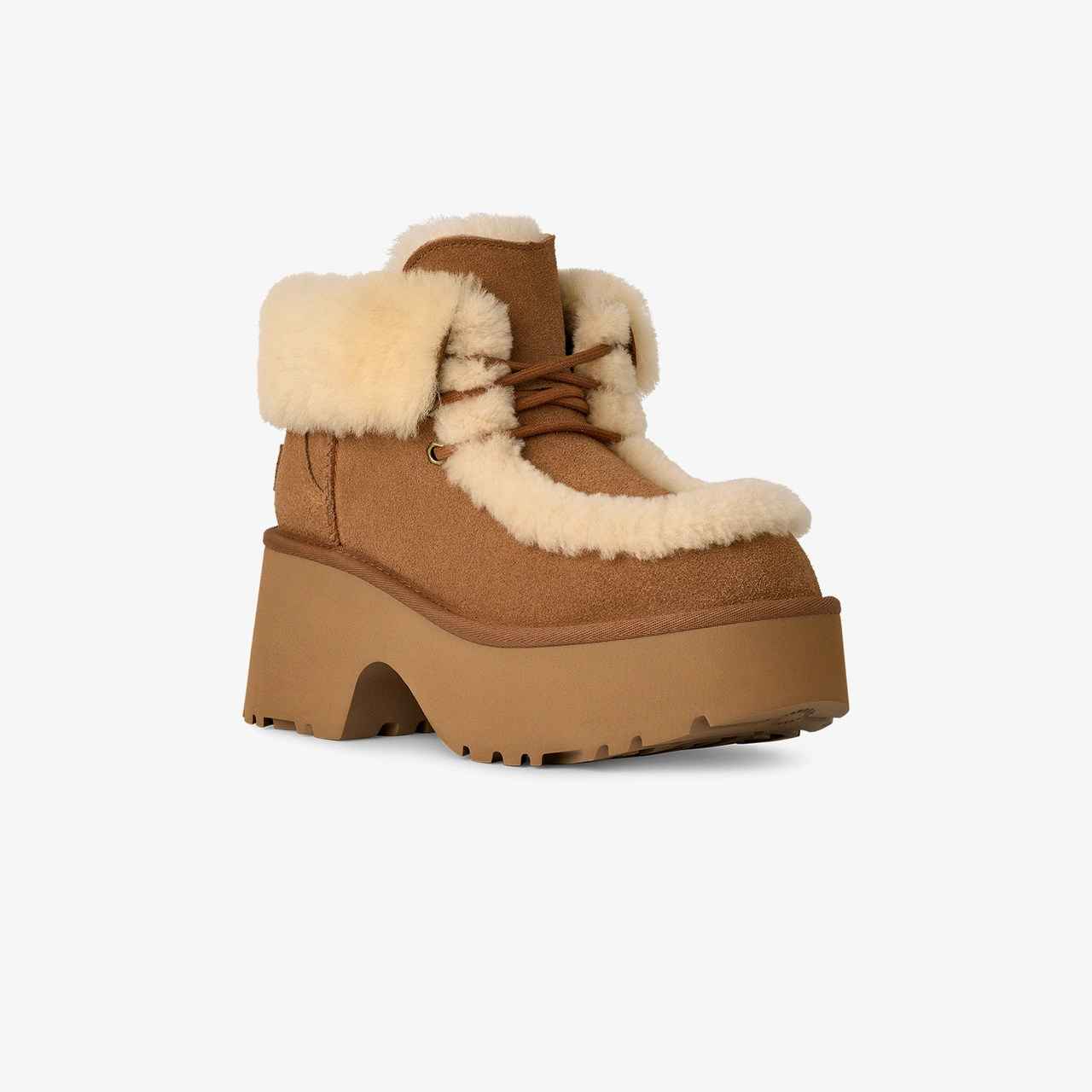 Ugg Esmee Lace Up Kadın Kahverengi Bot 026 1171532 Kahverengi