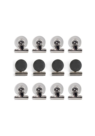 Lexroo 12 Adet Mıknatıslı Mandallı Buzdolabı Magnet Fotoğraf Kağıt Evrak Tutucu