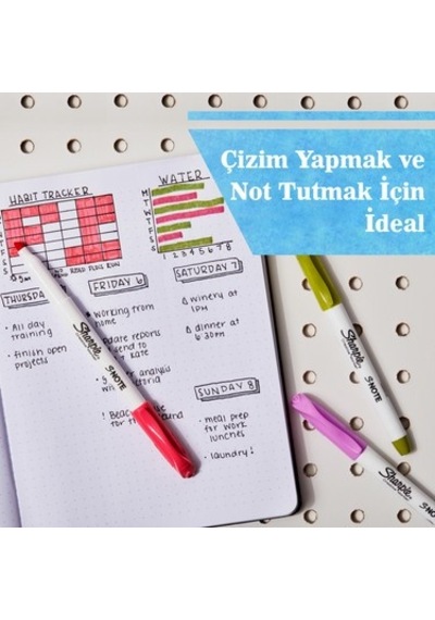 Kesik Uçlu Fosforlu Kalem Seti 12'li Karışık Renklerle 124-Pembe