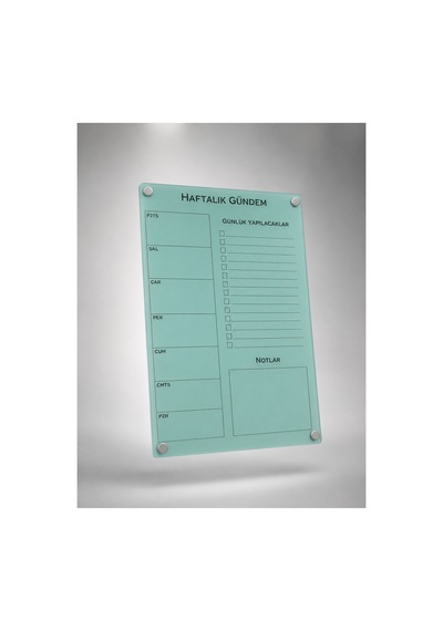 Haftalık Planlayıcı Silinebilir Buzdolabı Not Panosu - 2 Adet Kalemli Sürpriz Hediyeli 44961958