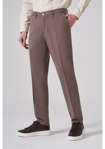 Morven Erkek Kahve Pamuk Trend Dynamic Fit Chino Pantolon 26ks003006400 Kahve
