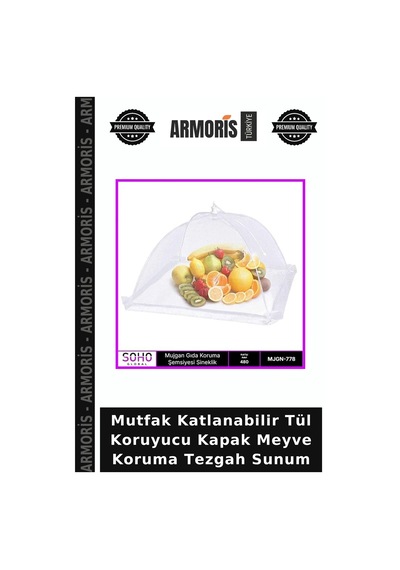 Mutfak Katlanabilir Tül Koruyucu Kapak Meyve Koruma Tezgah Sunum Diğer