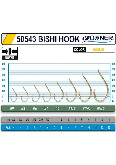 Owner 50543 Bishi Hook Gold İğne - 4/0