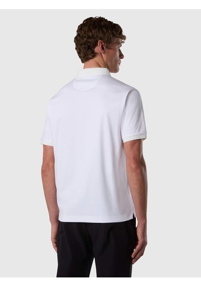 North Sails Kısa Kollu Pamuklu Erkek Polo Yaka T-shirt-33483 Beyaz