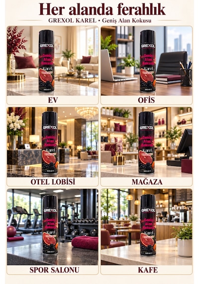 Vivanni Home Karel Ev Ofis Mağaza Oda Kokusu 500 Ml Kötü Kokuları Nötralize Eden Geniş Alan Spreyi Meyveli