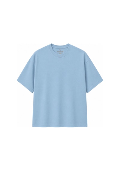 Ranud Erkek Oversize Fit Tişört,%100 Pamuk, Yumuşak Fırçalı Kumaş, Oeko-tex Sertifikalı Mavi Ranud Erkek Oversize Fit Tişört,%100 Pamuk, Yumuşak Fırçalı Kumaş, Oeko-tex Sertifikalı Mavi