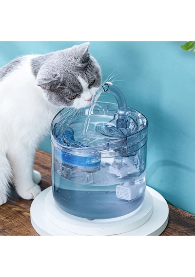 Mds Kedi Su Pınarı Yedek Filtresi Aktif Karbonlu Süngerli Beyaz - Mavi