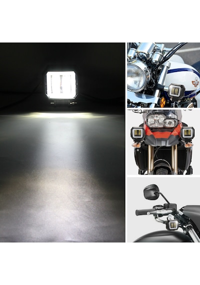 Motosiklet Sis Farı Angelli 2 Adet Set Beyaz