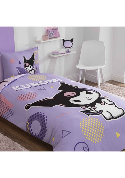 Taç Lisanslı Kuromi Pretty Pamuk Tek Kişilik Nevresim Takımı 000000001000052295 Çok Renkli