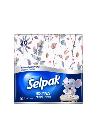 Selpak Extra Desenli Peçete 20'li Beyaz