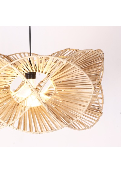 Oklid Doğal Rattan 18x42 Cm Aydınlatma Bej