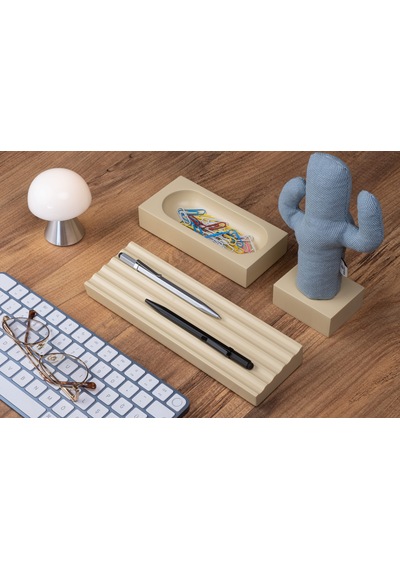 Kayigo Woody Krem Üçlü Ofis  Seti - Mavi Cactus