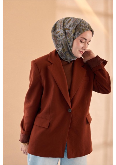 Silk Home Yaz Esintisi Eşarp 150002-07 Koyu Vizon, Vizon, Yağ Yeşili, Taba