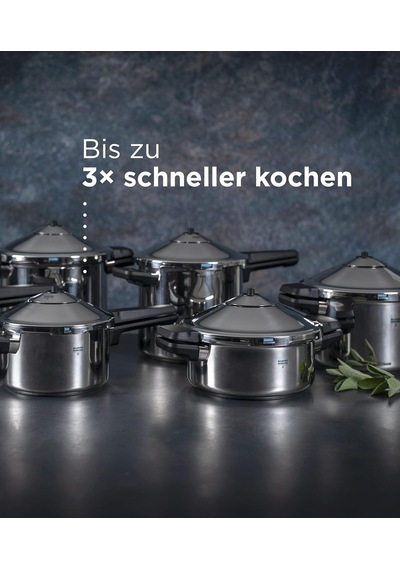 Düdüklü Tencere/düdüklü Tencere Duromatıc Inox Set, Yan Saplı Modeller, İndüksiyon, Paslanmaz Çelik, Gümüş, 4 Litre Ve 6 Litre/24 Cm Çok Renkli