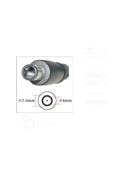 Cmadp041 19.5v 3.34a 7.4 5.0mm Dell Notebook Adaptör