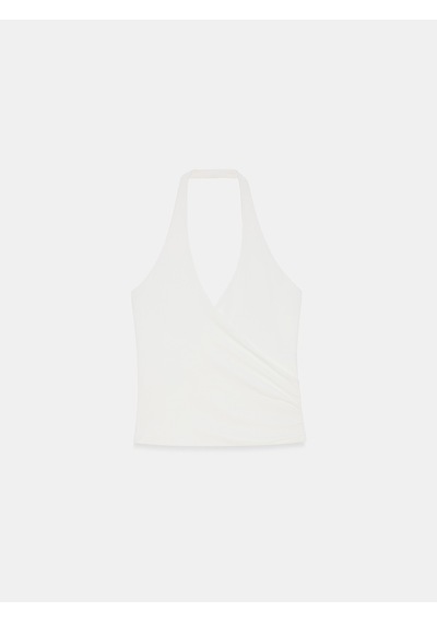 Dilvin 21268 Halter Top-ekru