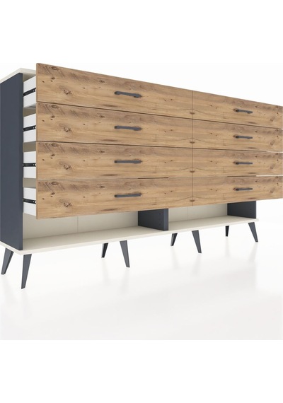 Arges Konsol 8 Çekmeceli 176x30x99 Antrasit-aytaşı/çam Antrasit-aytaşı/çam Arges Konsol 8 Çekmeceli 176x30x99 Antrasit-aytaşı/çam Antrasit-aytaşı/çam
