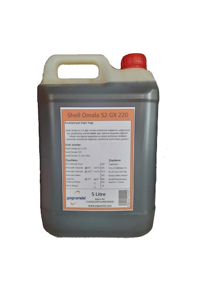 Shell Omala S2 Gx 220 Dişli Yağı 5 L