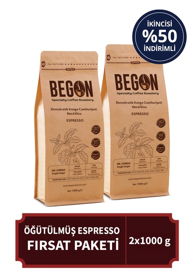 Nord Kivu Premium Espresso Öğütülmüş Kahve Fırsat Paketi 1000g X 2 Adet Espresso