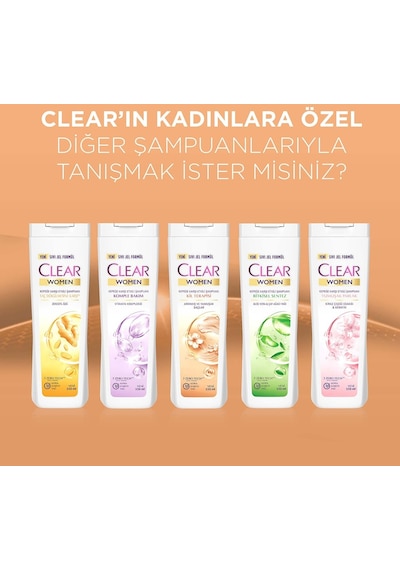 Clear Women Kil Terapisi Kepeğe Karşı Etkili Şampuan 350 ML
