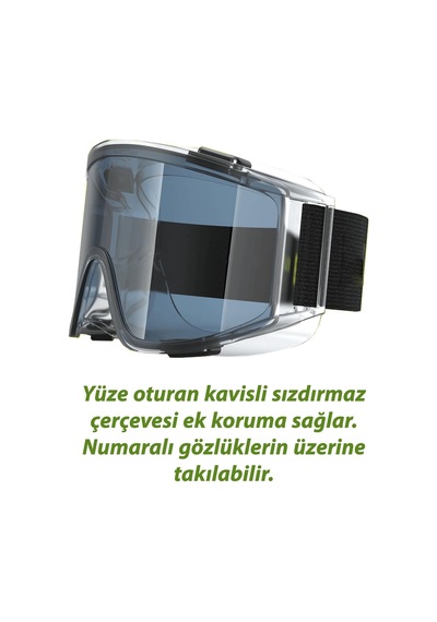Kaynak Koruyucu Iş Güvenlik Güvenliği Gözlüğü Ventilli Gözlük S550 Füme Ürünleri